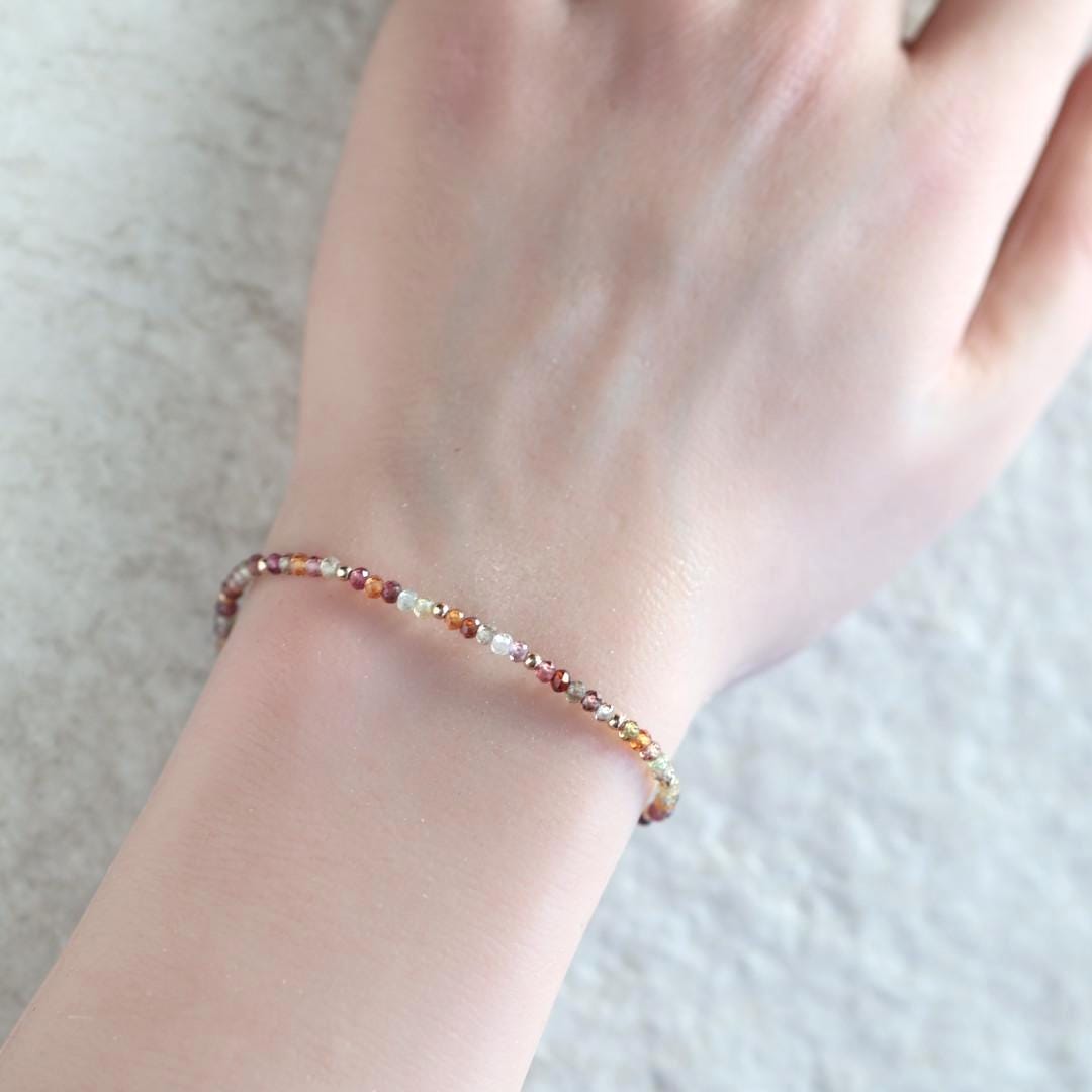 Tiny Colorful Sapphire Bracelet
