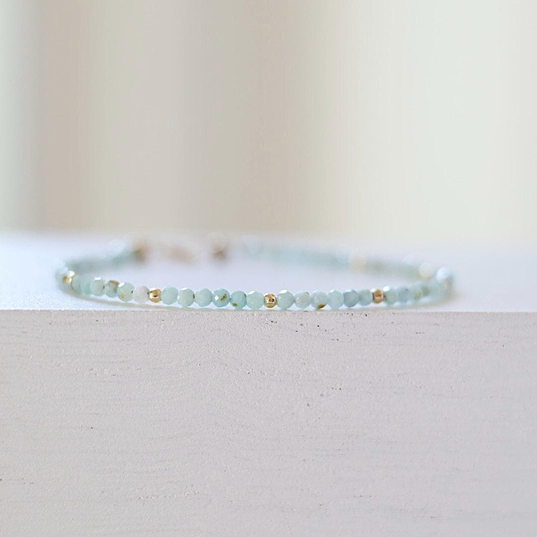 Tiny Domenican Larimar Bracelet