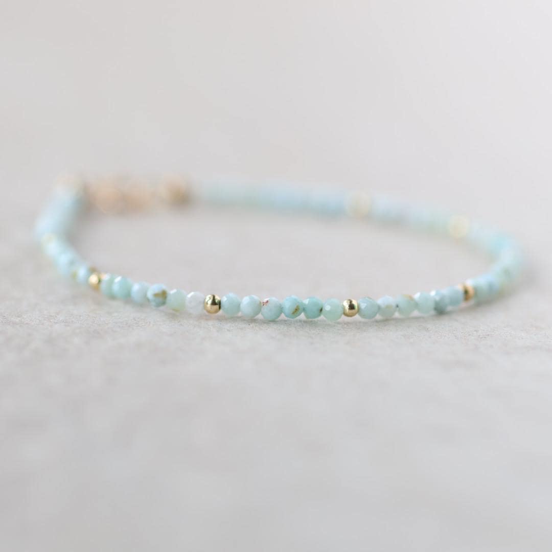 Tiny Domenican Larimar Bracelet