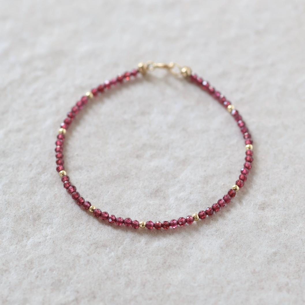 Tiny Garnet Bracelet