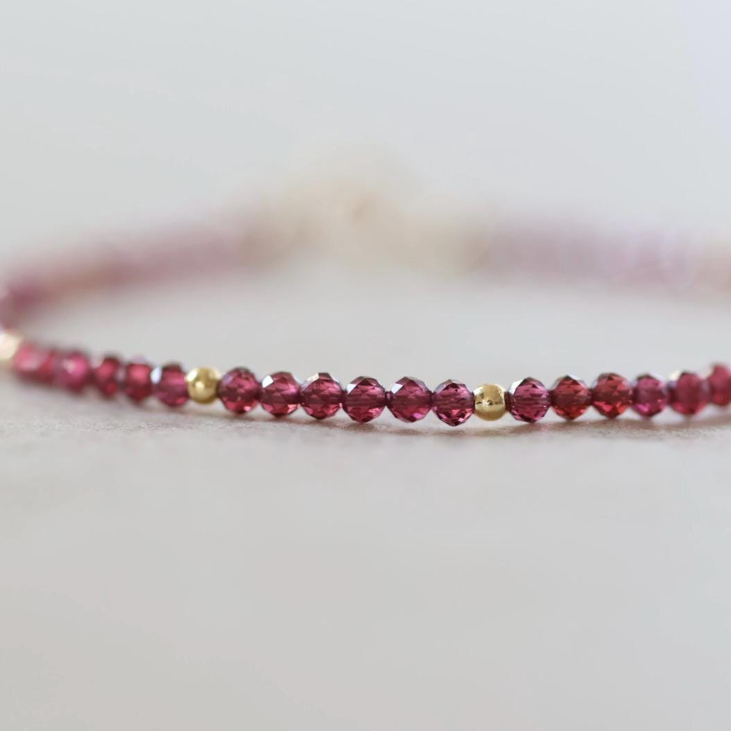 Tiny Garnet Bracelet
