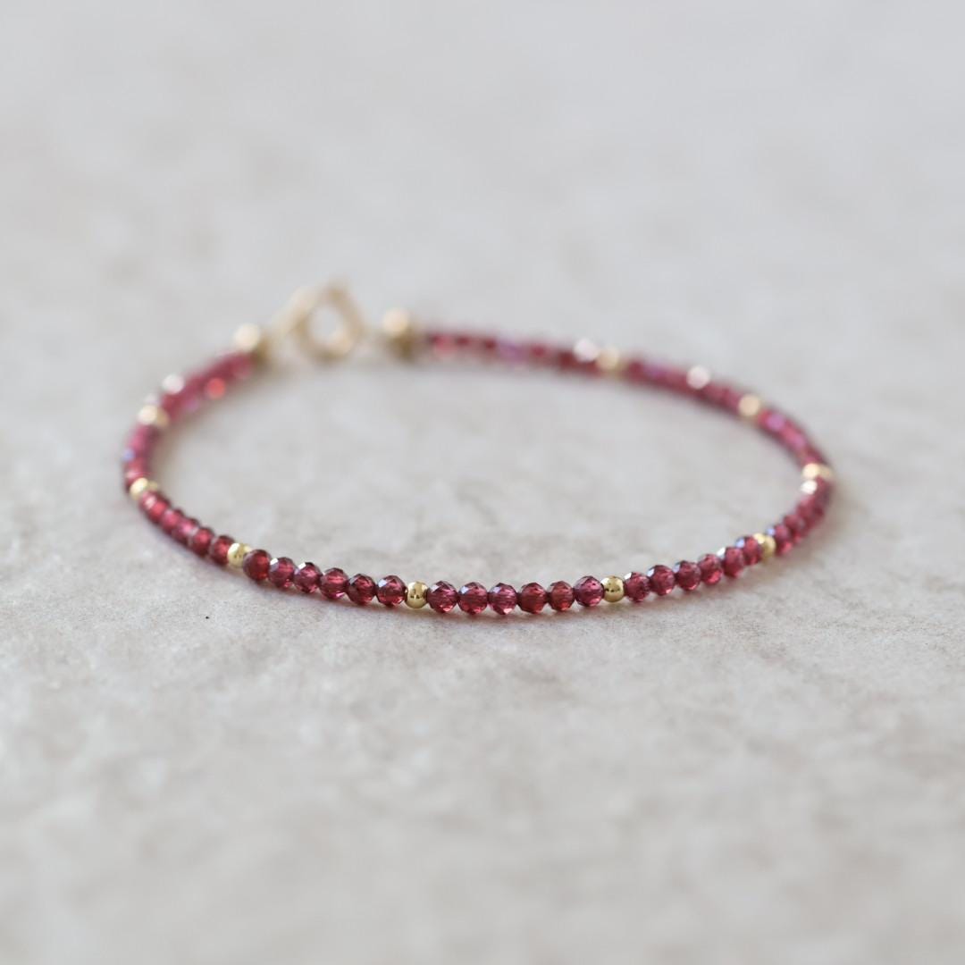 Tiny Garnet Bracelet