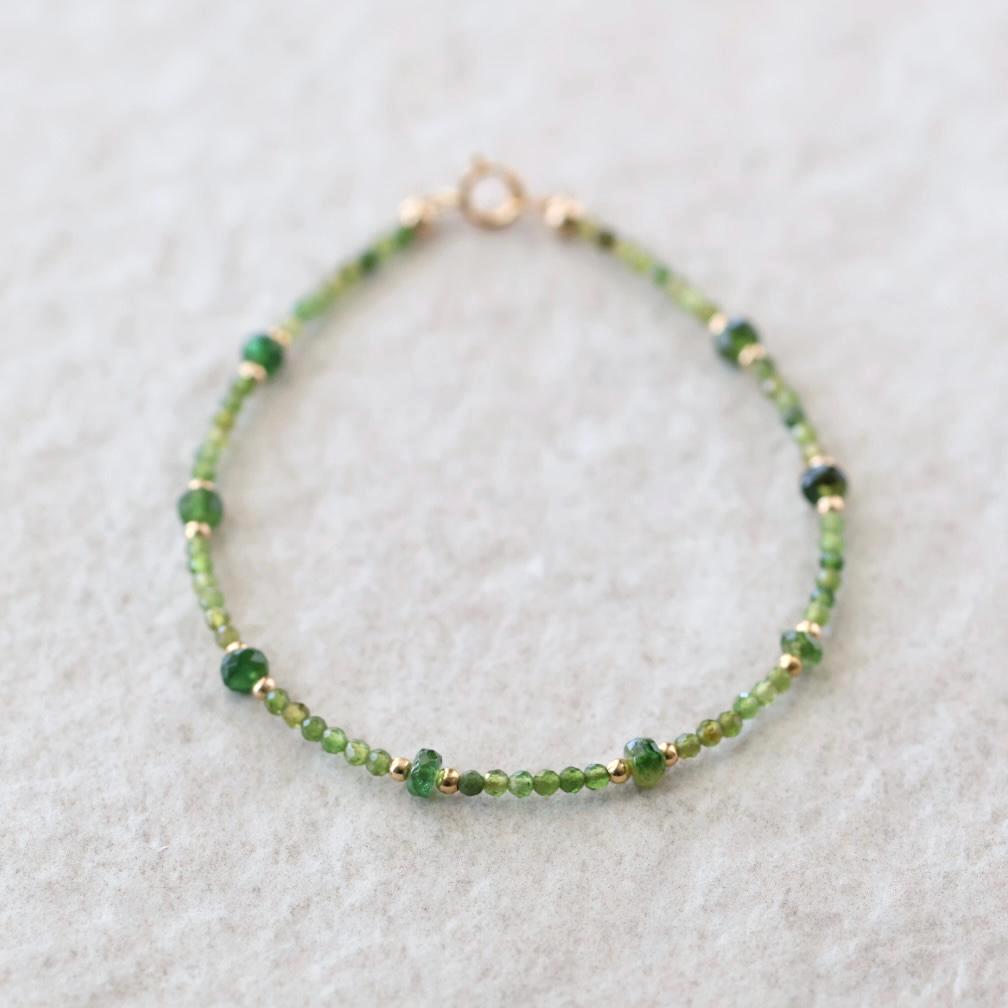 Tiny Green Tourmaline Bracelet