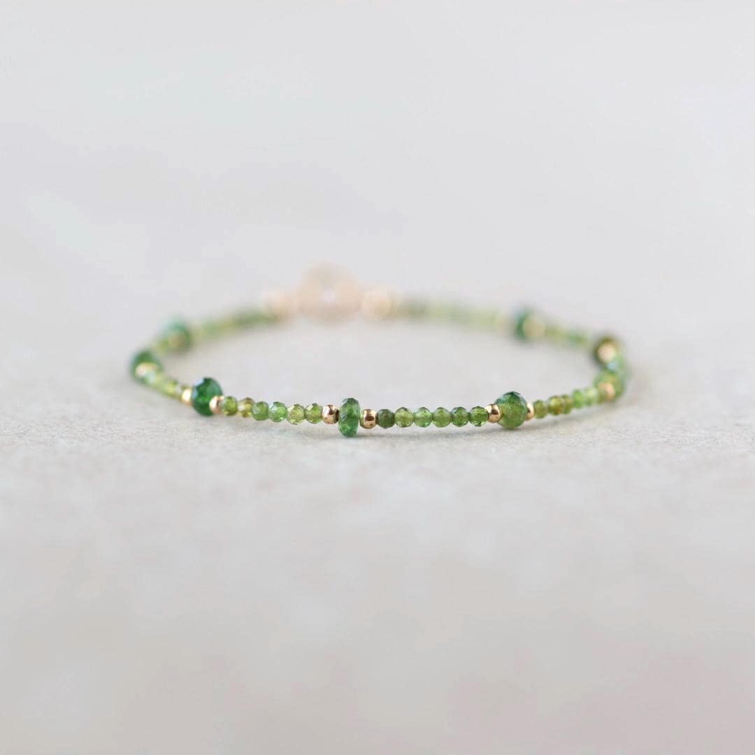Tiny Green Tourmaline Bracelet