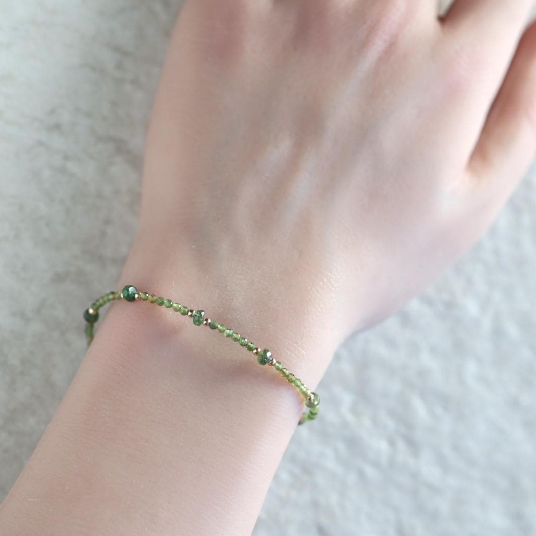 Tiny Green Tourmaline Bracelet