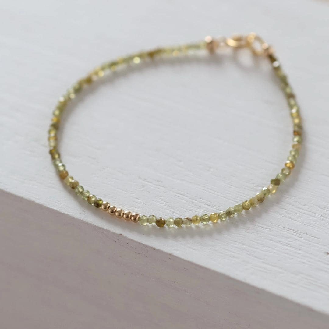 Tiny Grossularite Garnet Bracelet