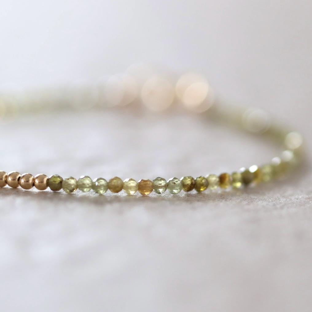 Tiny Grossularite Garnet Bracelet