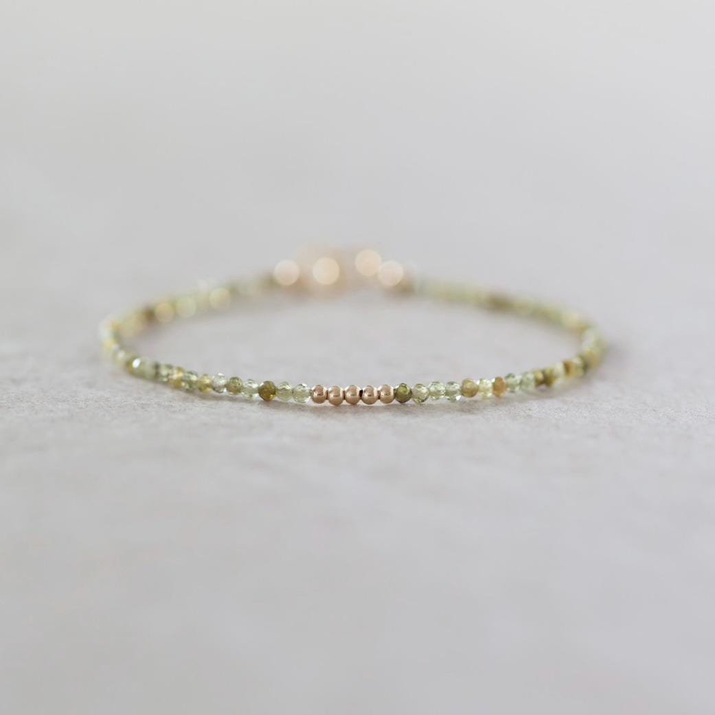 Tiny Grossularite Garnet Bracelet