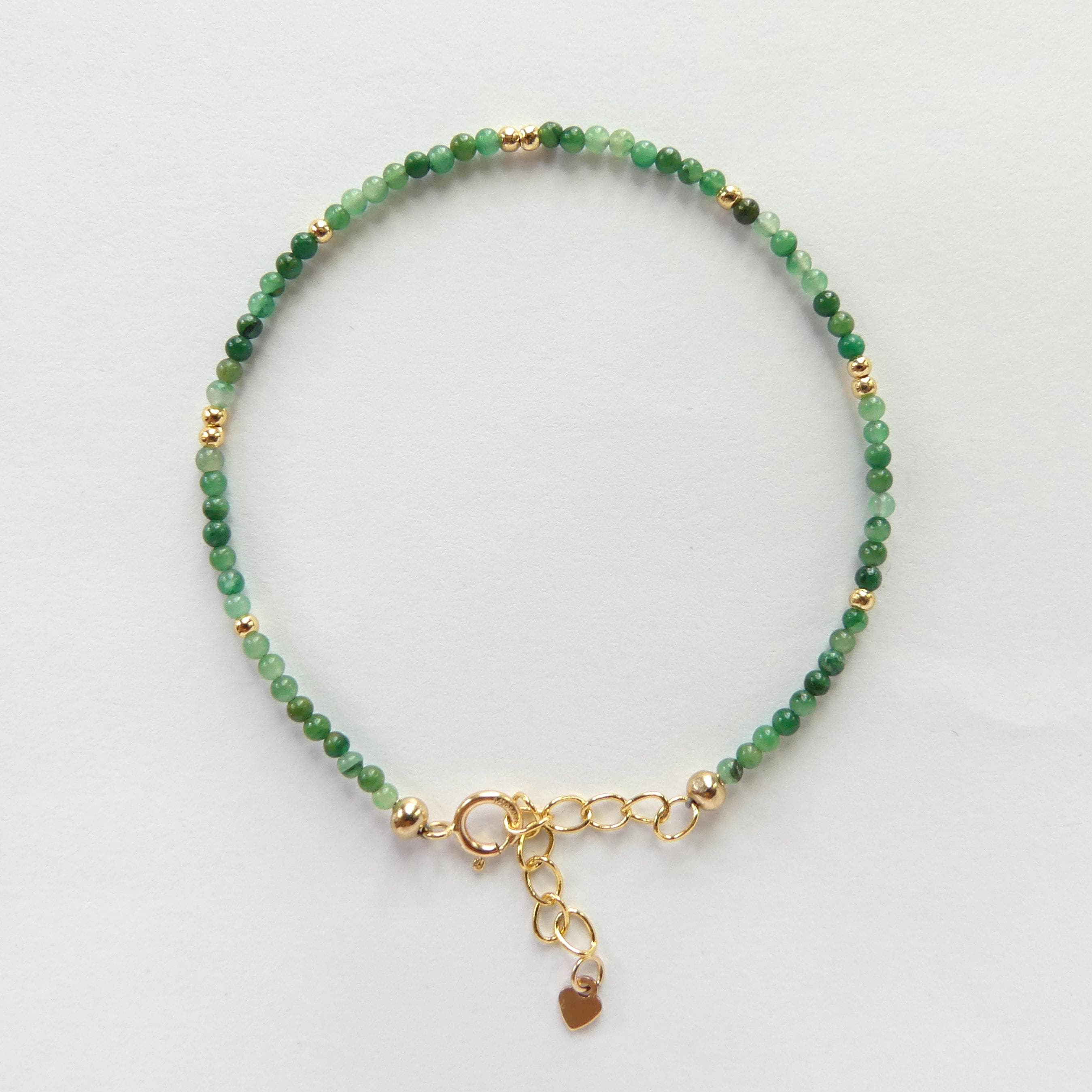 Natural Jade Bracelet Dainty Beaded Bracelet Pale Green Gemstone Minimalist Jewelry Everyday Bracelet Gift Birthday Present Mom Bridesmaid