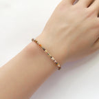 Tiny Fancy Jasper Bracelet Dainty Ocean Jasper Rainbow Crystal Bracelet Gemstone Delicate Minimalist Jewelry Healing Birthday Gift Mom Wife