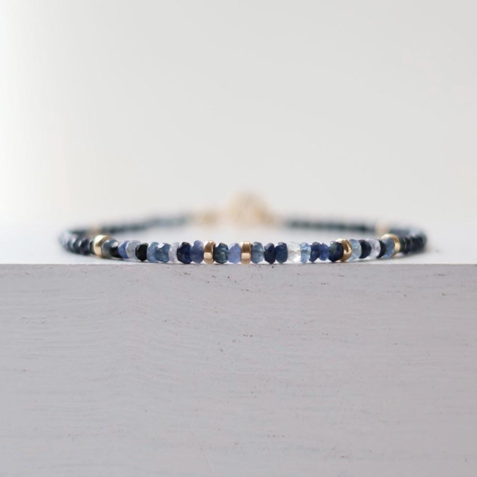 Tiny Ombre Blue Sapphire Bracelet