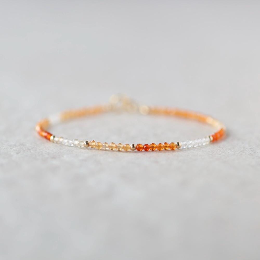 Dainty Mexican Fire Opal Bracelet