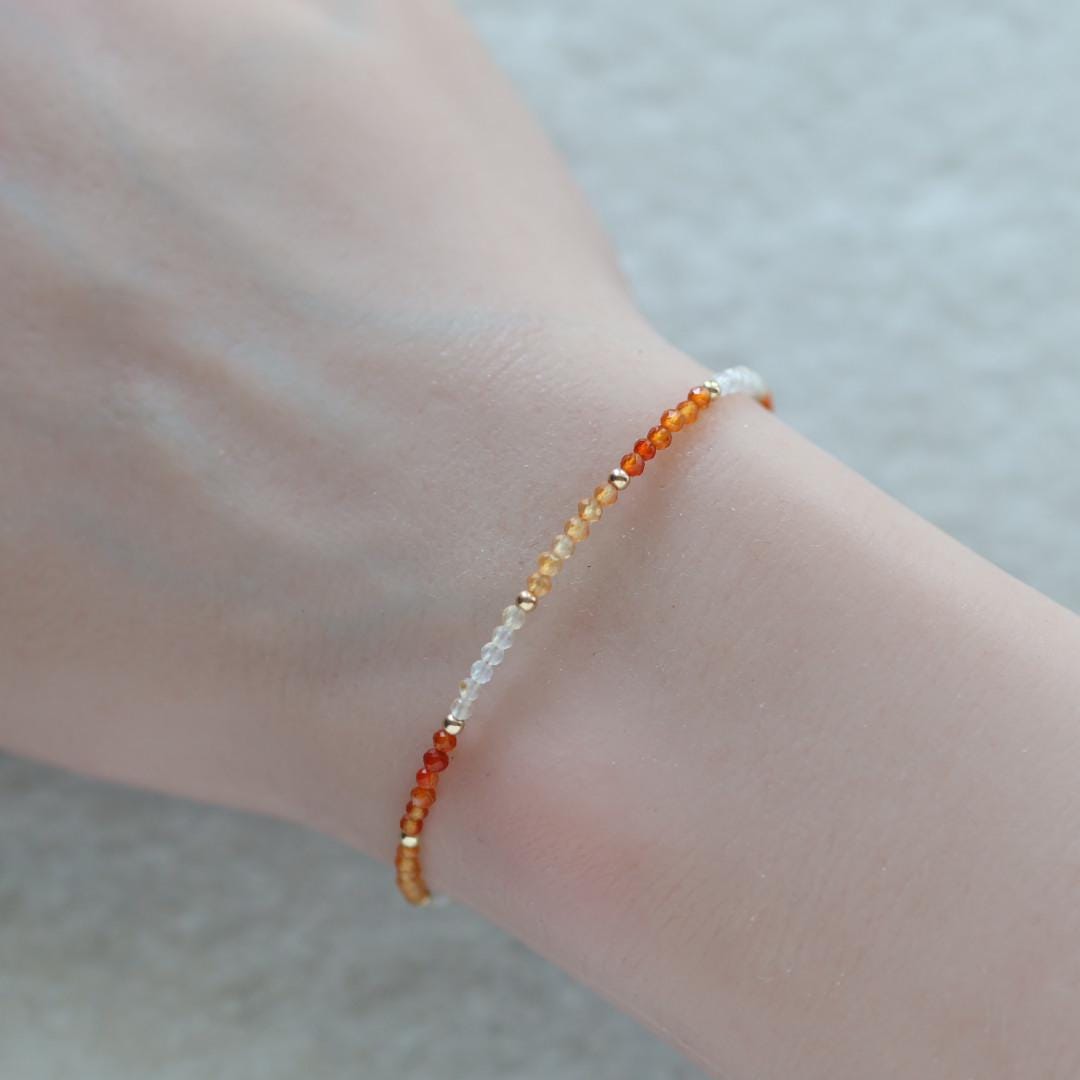 Dainty Mexican Fire Opal Bracelet