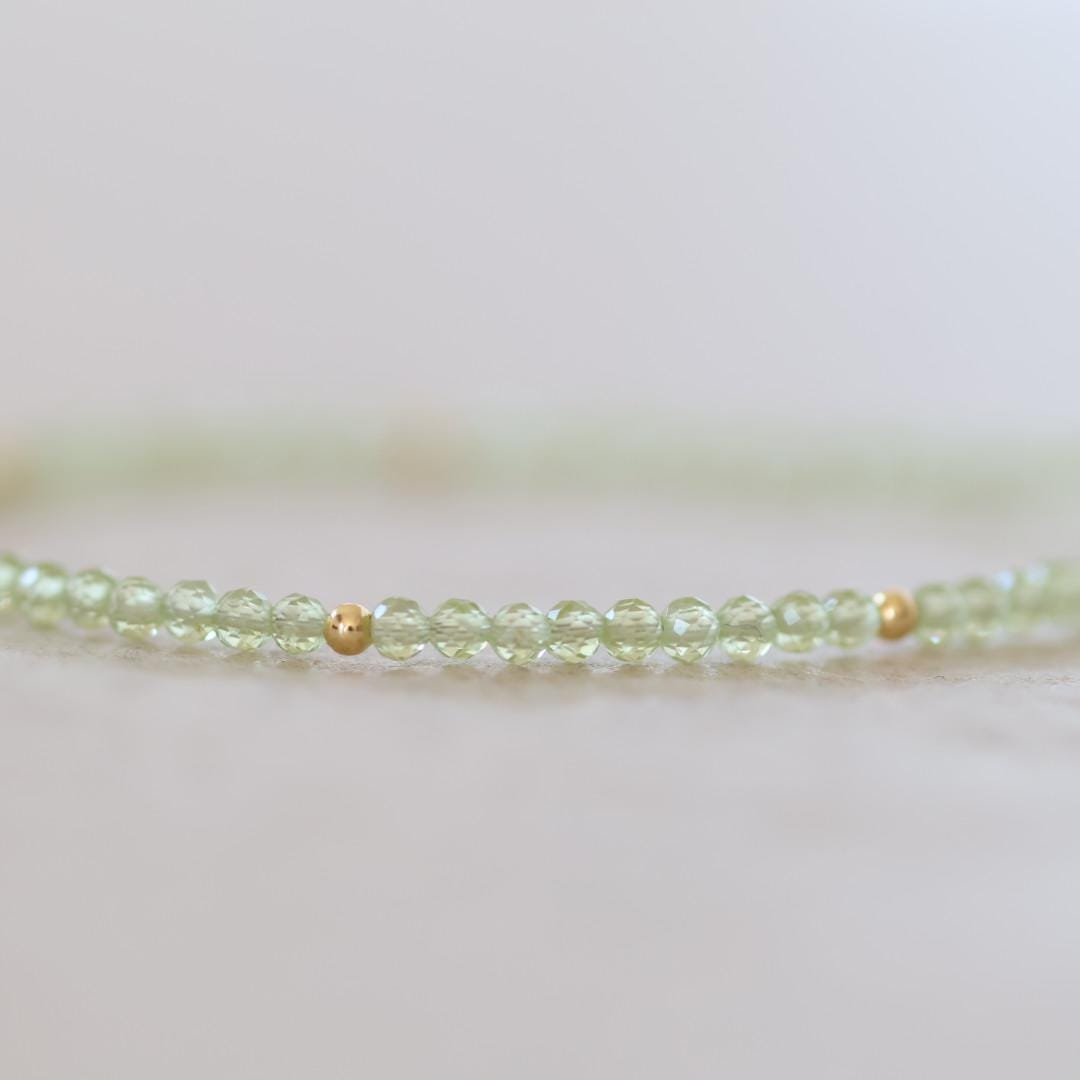 Tiny Peridot Bracelet