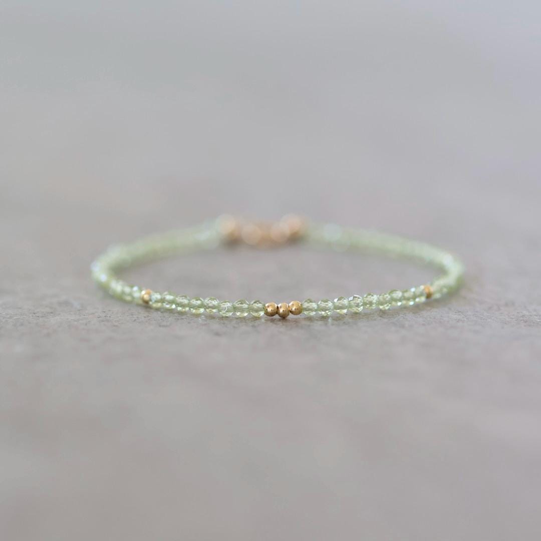 Tiny Peridot Bracelet