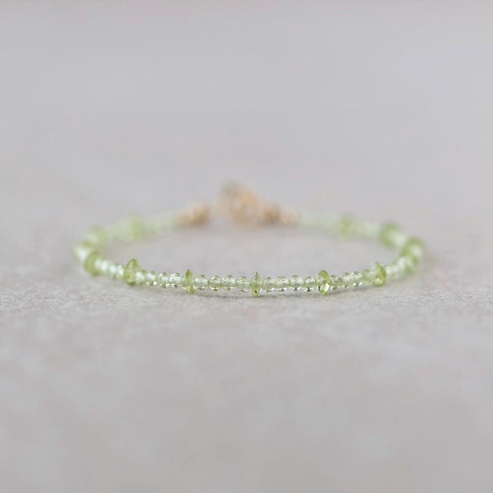 Tiny Peridot Bracelet