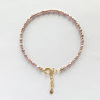 Tiny Pearl Bracelet Dainty Natural Pink Pearl Jewelry Minimalist June Birthstone Birthday Gift Bride Mom Mothers Day Bridesmaid Girlfriend