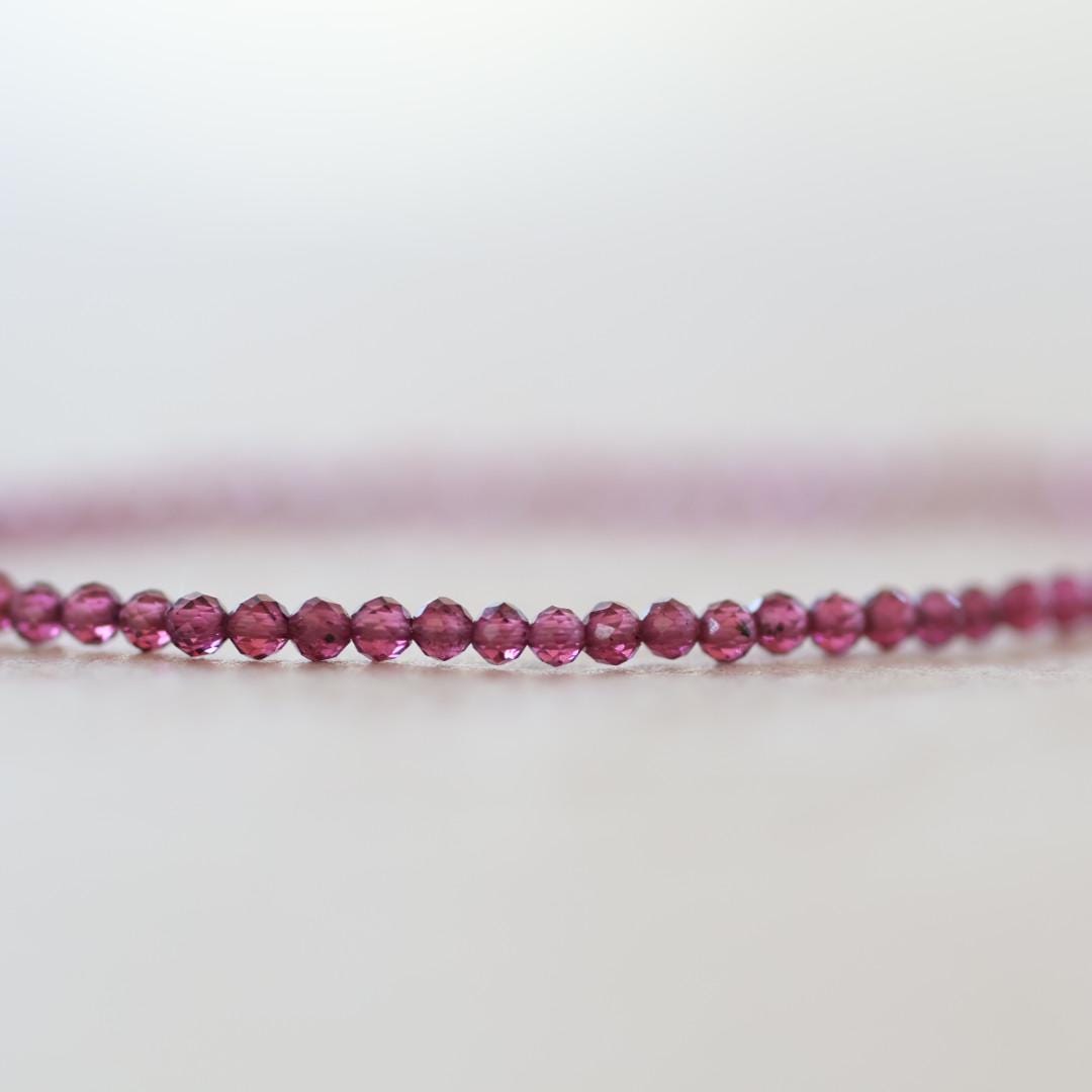 Tiny Rhodolite Garnet Bracelet