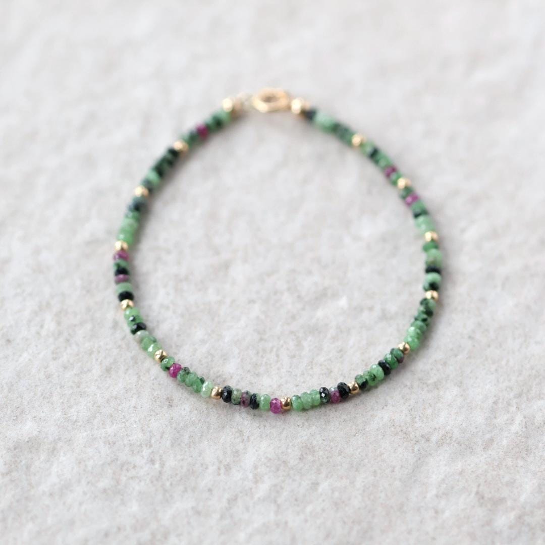 Tiny Ruby Zoisite Bracelet