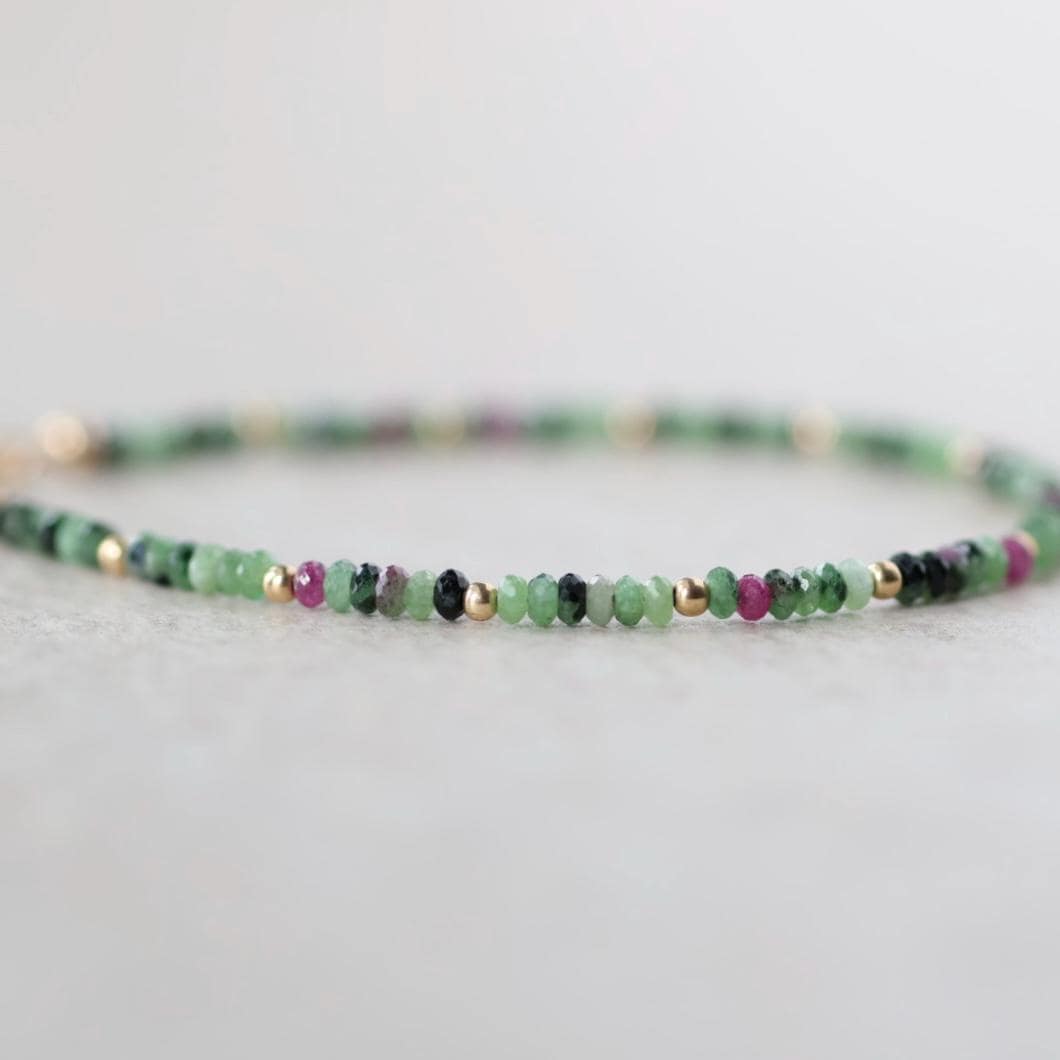 Tiny Ruby Zoisite Bracelet