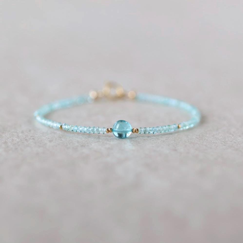 Tiny Neon Apatite Bracelet