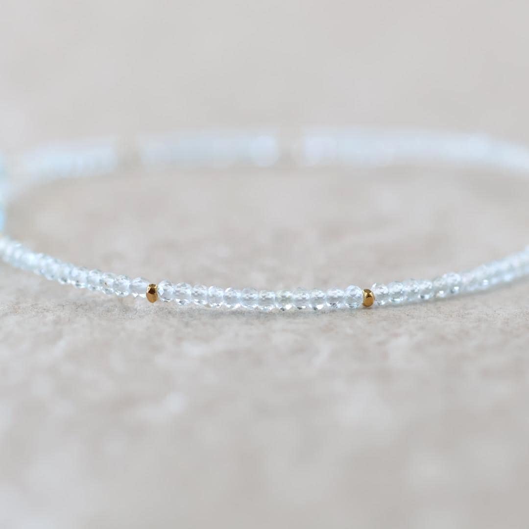 Tiny Sky Blue Topaz Bracelet