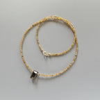 Tiny Smoky Quartz Choker Yellow Tourmaline Beaded Necklace Dainty Crystal Necklace Minimalist Boho Chic Gold Filled Necklace Jewelry Gift