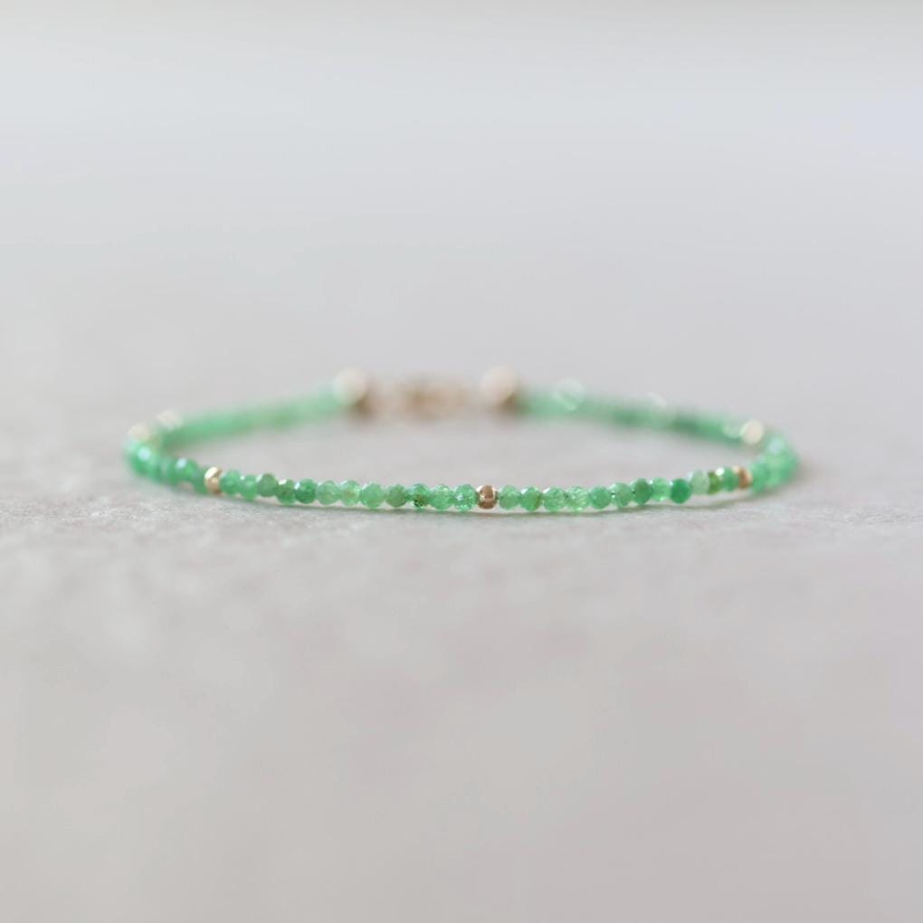 Tiny Tsavorite Garnet Bracelet