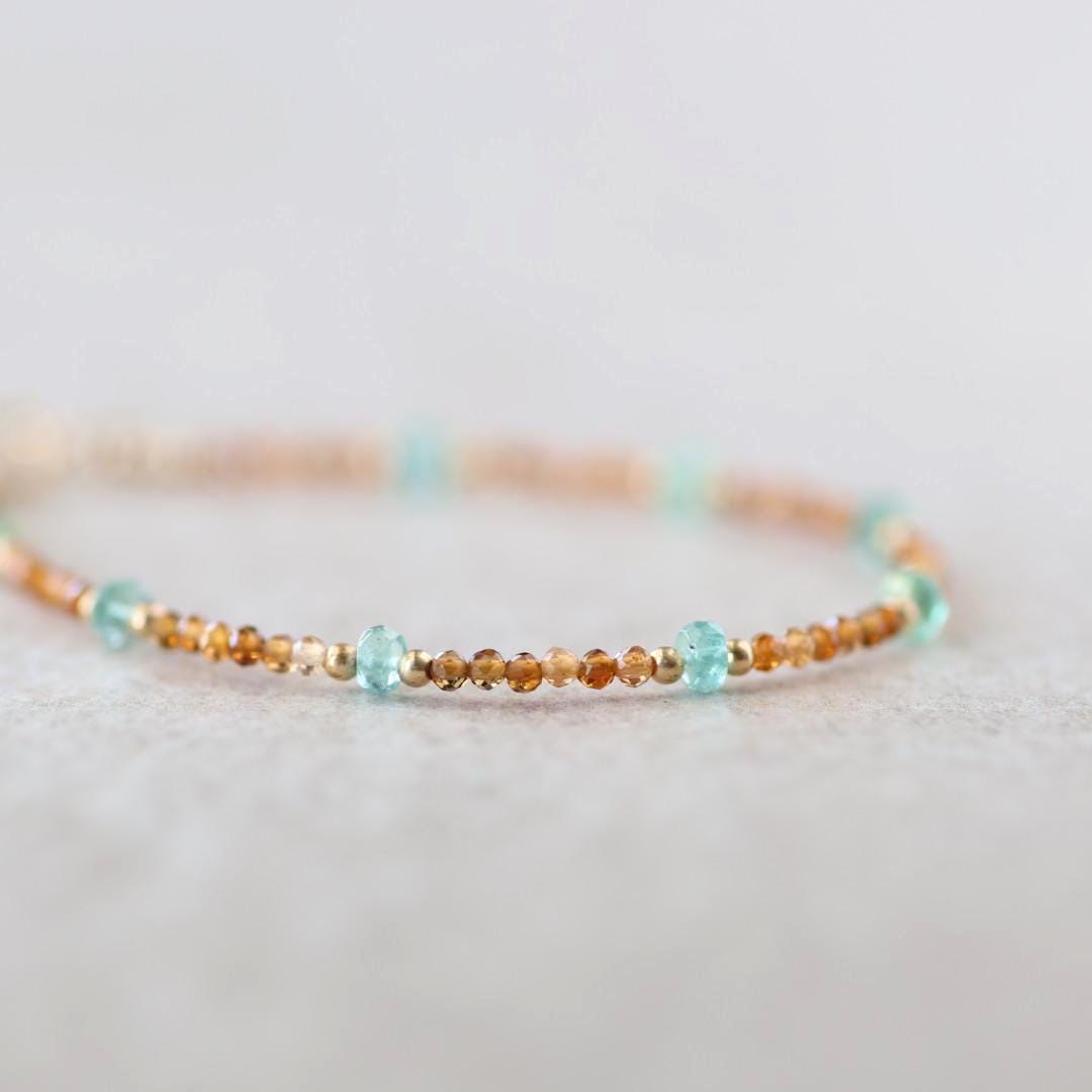 Tiny Yellow Tourmaline Bracelet