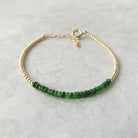 dainty tsavorite garnet bracelet green garnet unique jewelry gift special