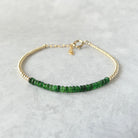 dainty tsavorite garnet bracelet green garnet unique jewelry gift special