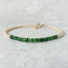 dainty tsavorite garnet bracelet green garnet unique jewelry gift special